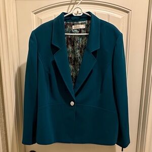 Tahari Woman Teal Jacket NWT